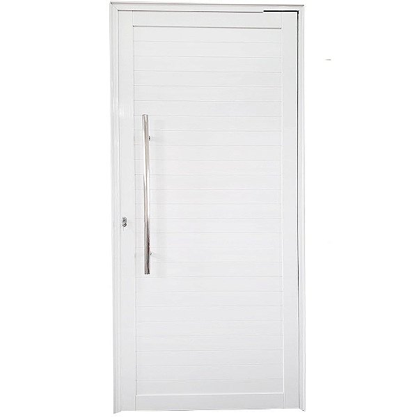 Porta Pivotante de Alumínio Branco Com Puxador Linha 30