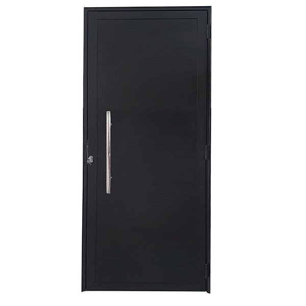 Porta Lambril de Alumínio Preto com Puxador Linha 25