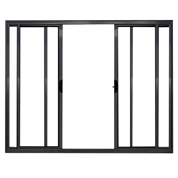 Janela Vitro 4 Folhas Alumínio Preto Linha Modular