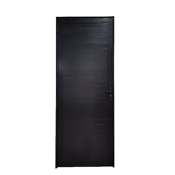 Porta Lambril de Alumínio Preto com Maçaneta Linha 25