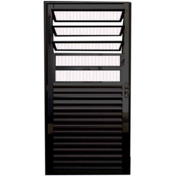 Porta Basculante Alumínio Preto Linha 25