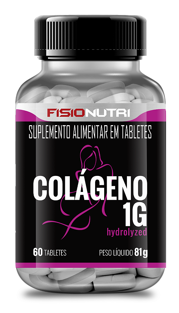 Colágeno Hidrolisado 1g + Beta Caroteno e Vitamina C - Fisionutri