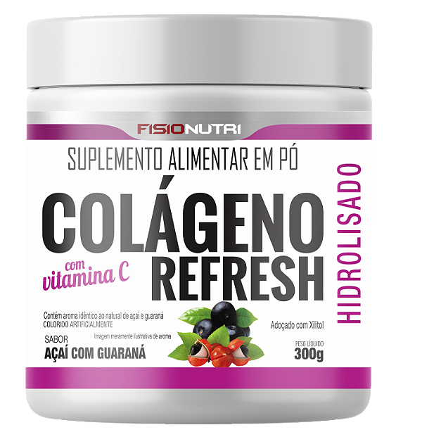 Colágeno Refresh Hidrolisado 300g + Vitamina C - Fisionutri