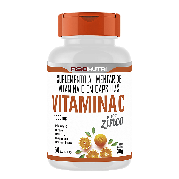 Vitamina C 500mg com Zinco 60 Caps - Fisionutri