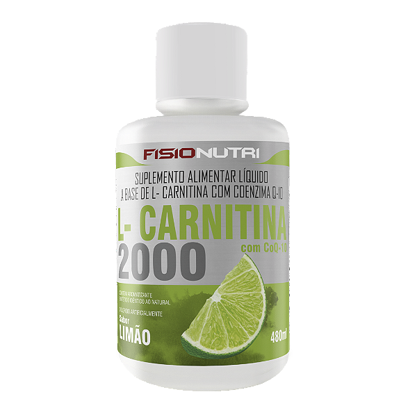 L-Carnitina 2000 Líquida com Coenzima Q10 480ml - Fisionutri