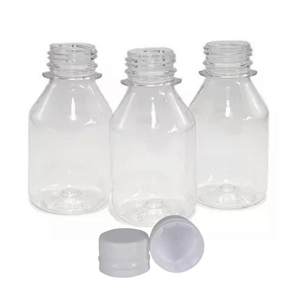 Frasco 100 ml Pet com Tampa Lacre (100 unidades)