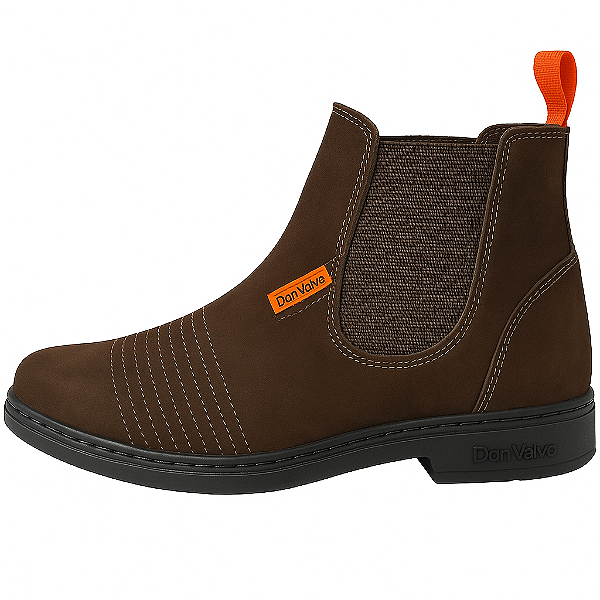 Bota Masculina de Couro Legítimo Marrom