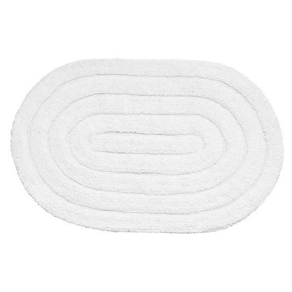 Tapete Multiuso Branco Oval 40cm x 60cm - Kapazi