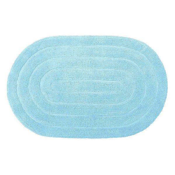 Tapete Multiuso Azul Claro Oval 40cm x 60cm - Kapazi