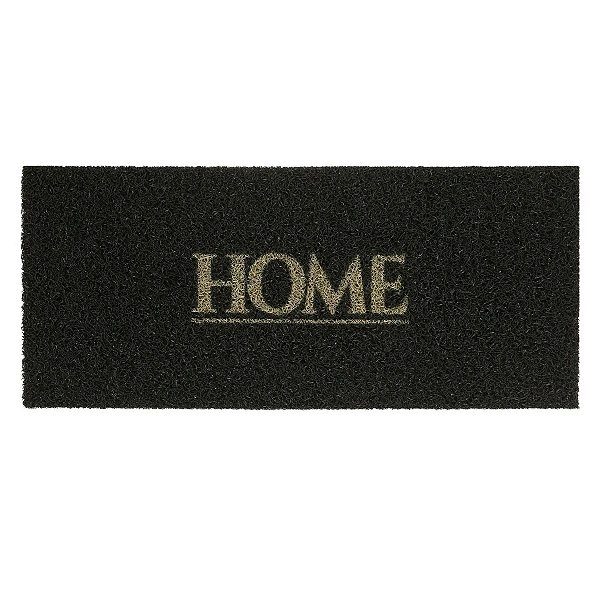 Tapete de Entrada Capacho Vinil Home 30cm x 70cm Preto - Kapazi