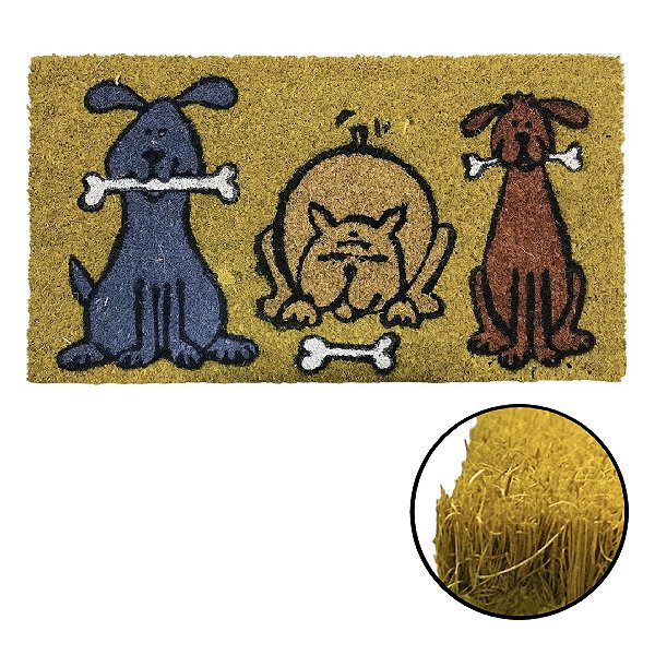 Tapete Capacho Fibra de Coco 60x32cm Pets
