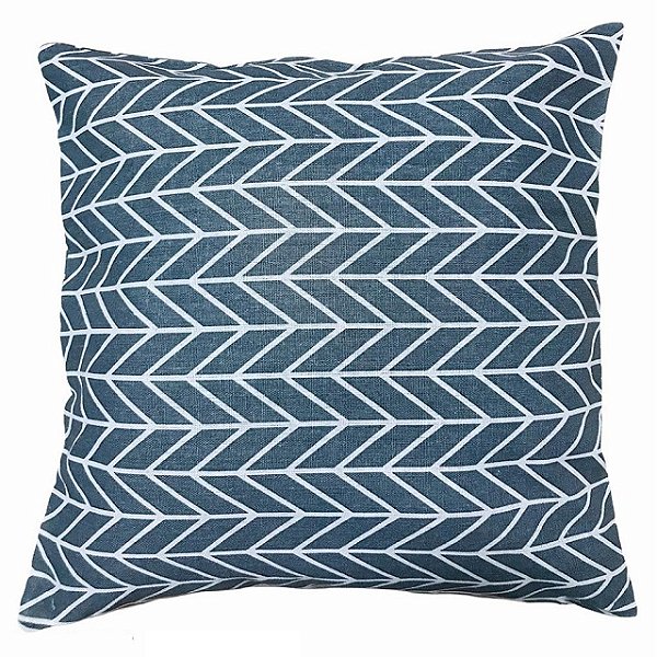 Capa para almofada Geométrica Listras Cinza e Branco 43x43 cm