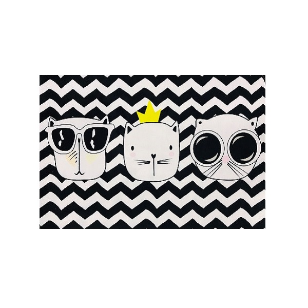 Tapete Capacho Antiderrapante Gato e Cachorro 60x40cm