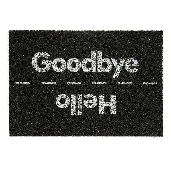 Tapete Capacho Vinil Super Print 40cm x 60cm Hello GoodBye - Kapazi