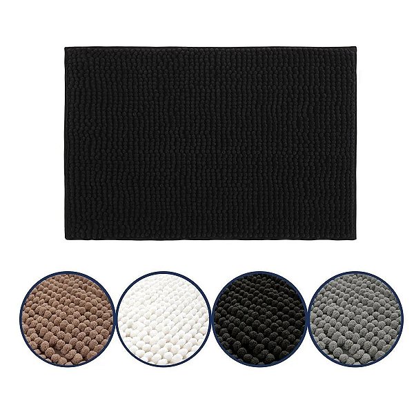 Tapete para Banheiro Joy 40cm x 60cm Preto - Kapazi