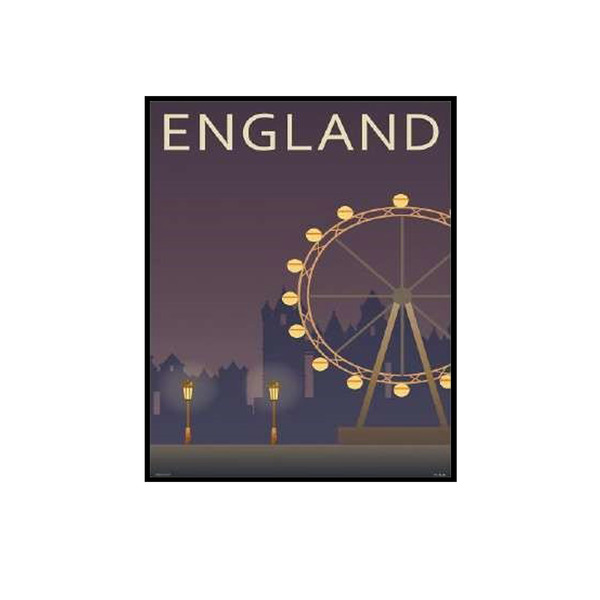 Quadro Barcelona Roda Gigante England 20x25cm