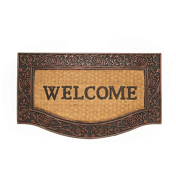 Tapete Capacho Fibra de Coco 45cm x 75cm Welcome - Kapazi
