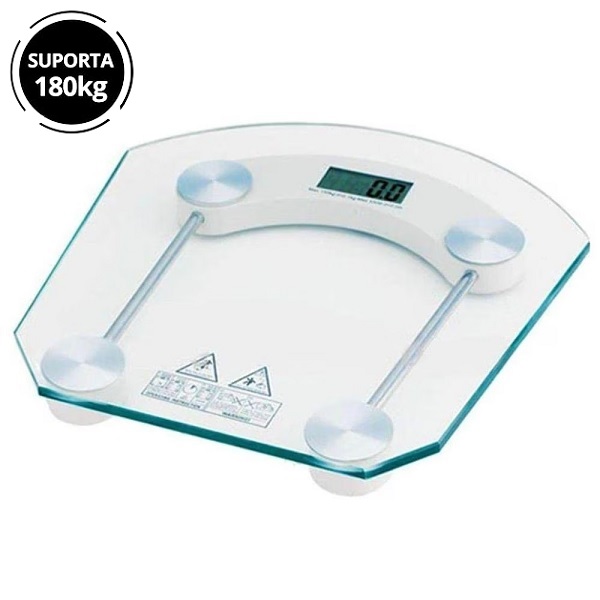Balança Digital de Pesagem Vidro Temperado até 180kg