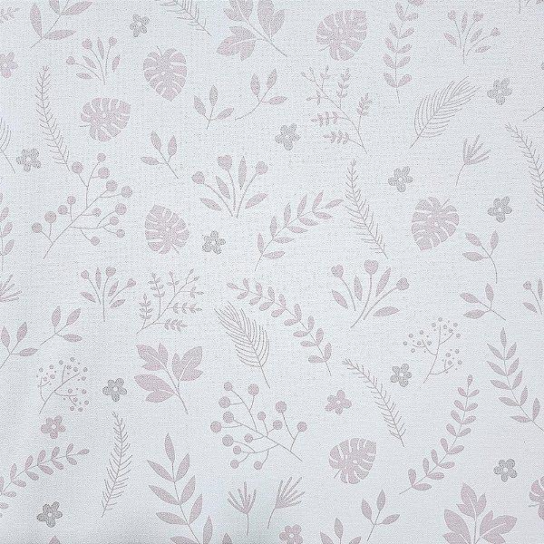 Papel de Parede Infantil Folhagem Rosa - Coleção Yoyo 2 Kantai