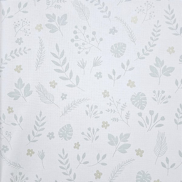 Papel de Parede Infantil Folhagem Verde Menta - Coleção Yoyo 2 Kantai