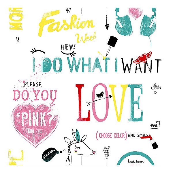 Papel de Parede Kantai Infantil Fashion Verde Colorido