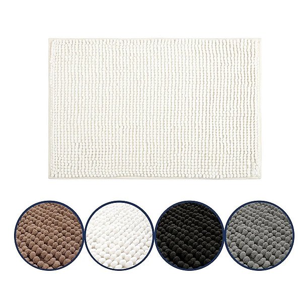 Tapete para Banheiro Joy 40cm x 60cm Branco - Kapazi
