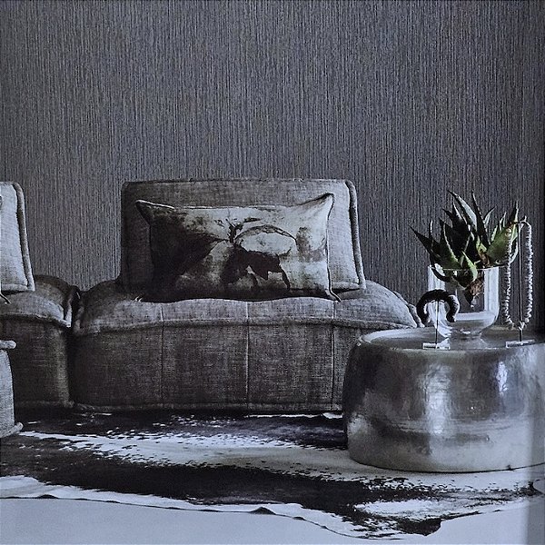 Papel de Parede Textura Cinza Escuro - Coleção Criativo Kantai