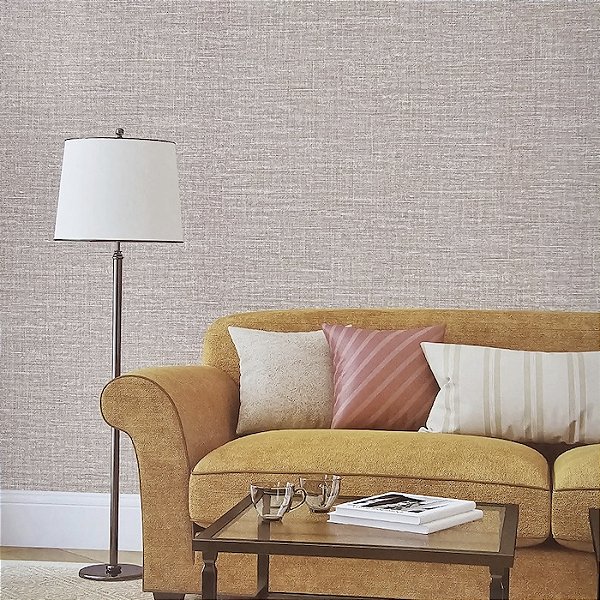 Papel de Parede Linho Marrom Claro - Coleção Criativo Kantai