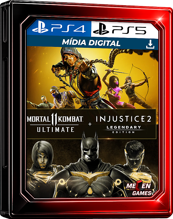 MORTAL KOMBAT 11 ULTIMATE + INJUSTICE 2 LENDARIO PS4/PS5 MÍDIA DIGITAL