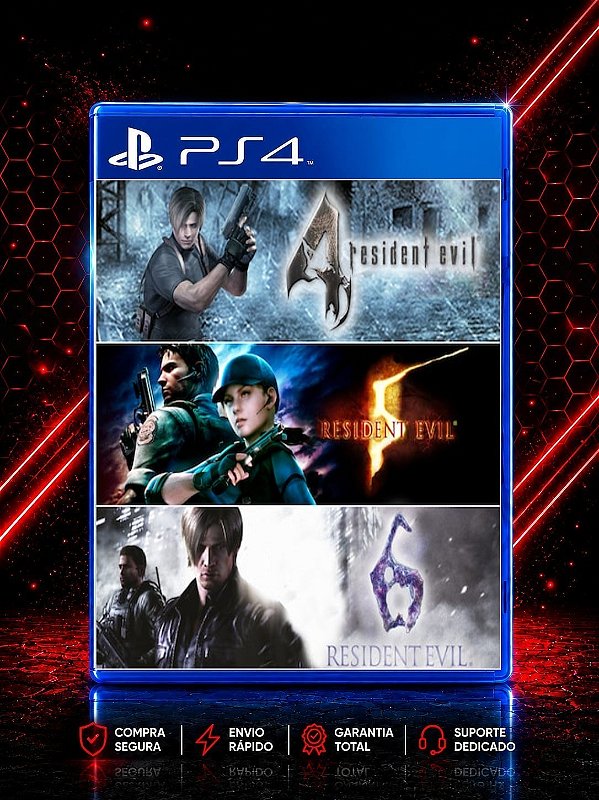PACOTE TRIPLO RESIDENT EVIL MÍDIA DIGITAL PARA PS4