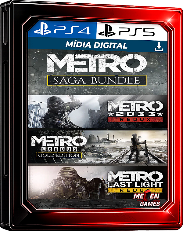 CONJUTO METRO SAGA PS4/PS5 MÍDIA DIGITAL