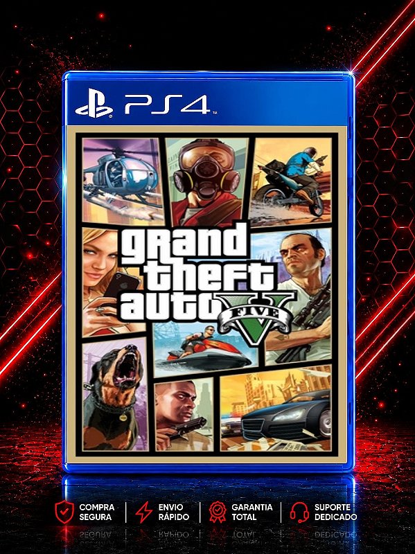 GTA V - GRAND THEFT AUTO V MÍDIA DIGITAL PARA PS4
