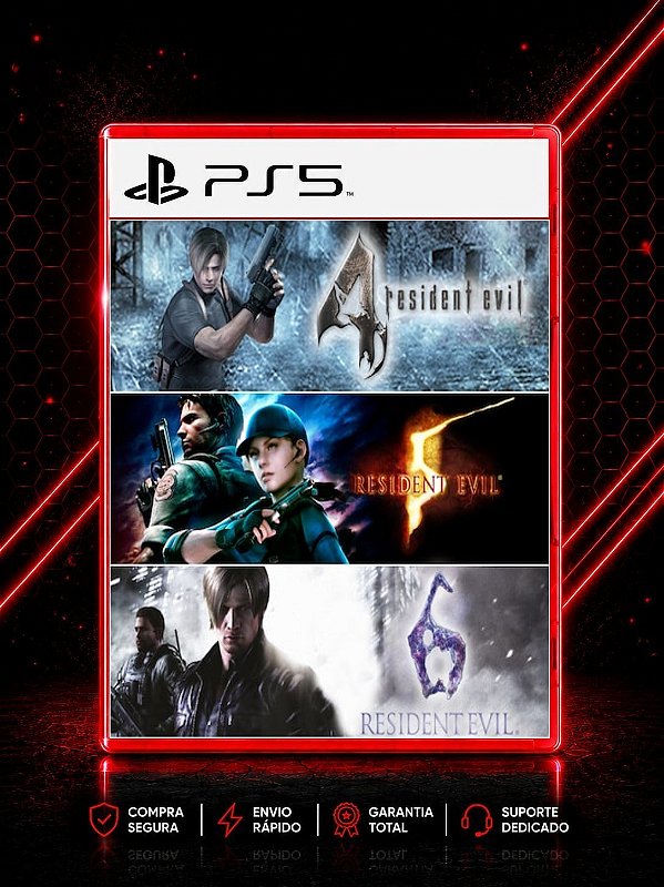 PACOTE TRIPLO RESIDENT EVIL MÍDIA DIGITAL PARA PS5