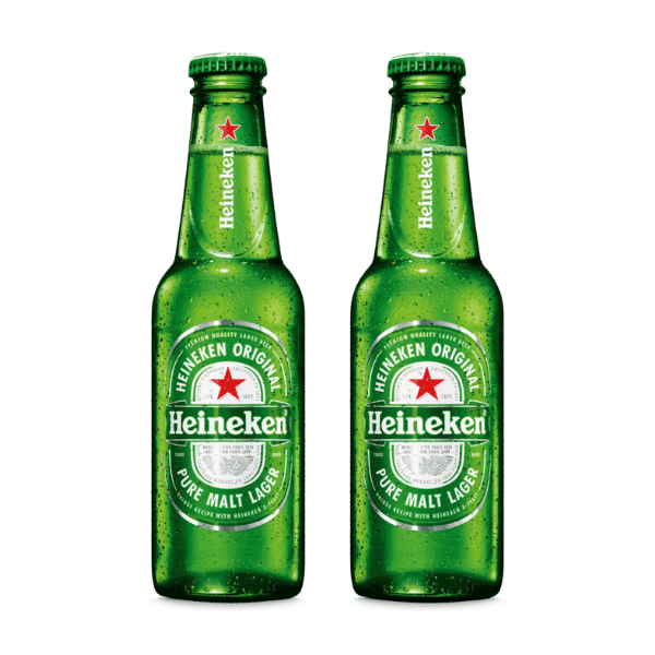 KIT COM 2 - Cerveja Heineken Shot 250ml Long Neck