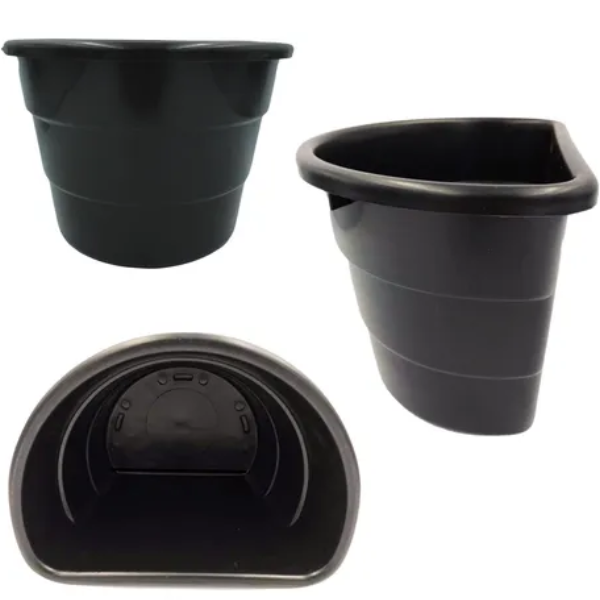 Kit com 5 Vasos de Parede para Jardim, Horta Vertical e Orquídeas – Preto