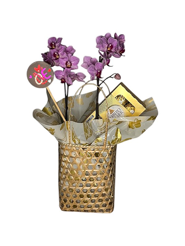 Cesta Elegante com Ferrero Rocher