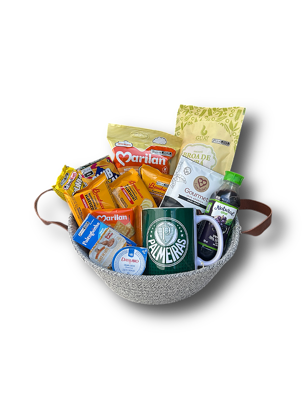 Cesta de Café da Manhã com caneca Torcedor Palmeirense