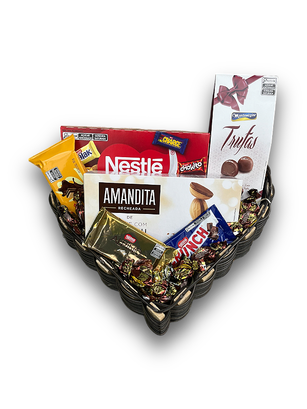 Cesta de Chocolates Amore - Delícias em um Coração
