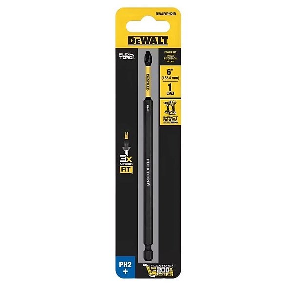 PONTA BIT PHILIPS PH2 X 150MM C/1 FLEXTORQ DEWALT - DWAF6PH2IR