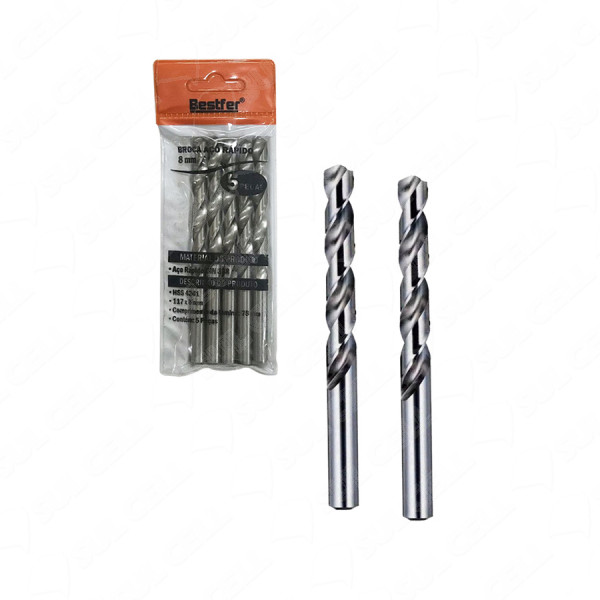 Broca Aço Rapido 8mm Bestfer - BFH1661