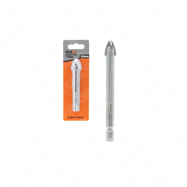 BROCA P/VIDRO/PORCELANATO (PONTA CRUZADA) 10MMX78MM - BFH3126