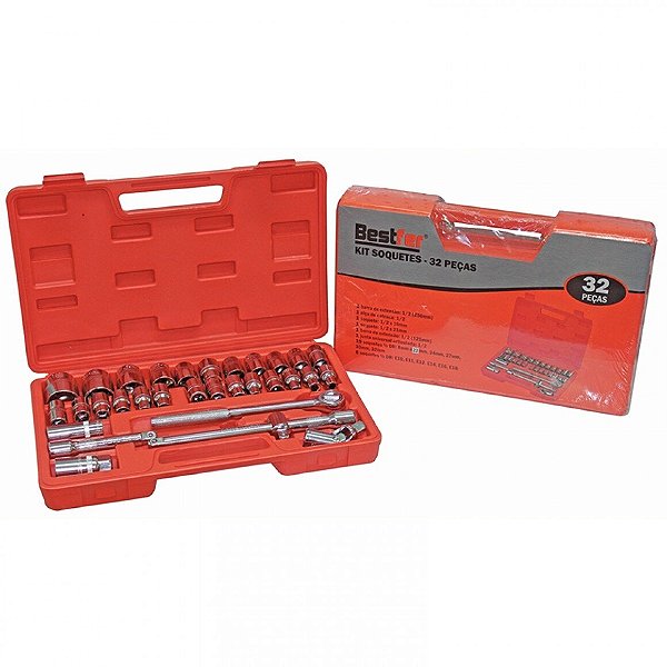 KIT SOQUETES - 32 PCS - BFH1880