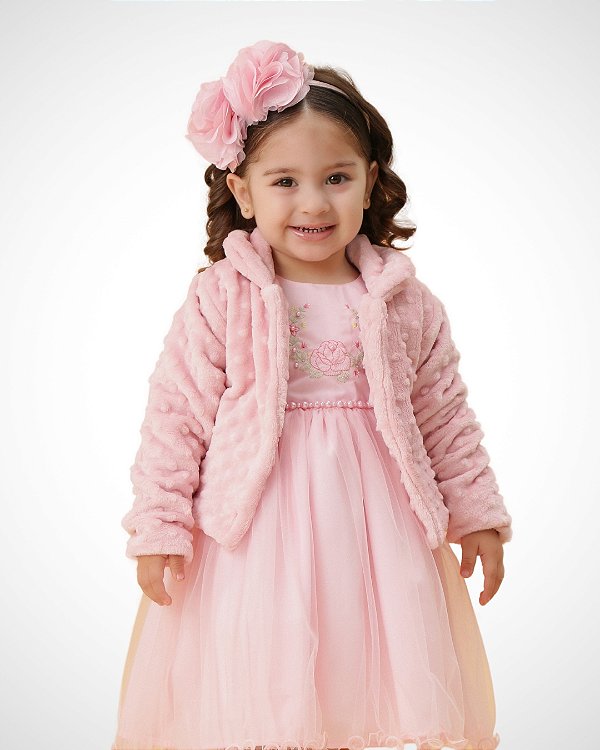 Casaco de bolinhas Rosa Cattai