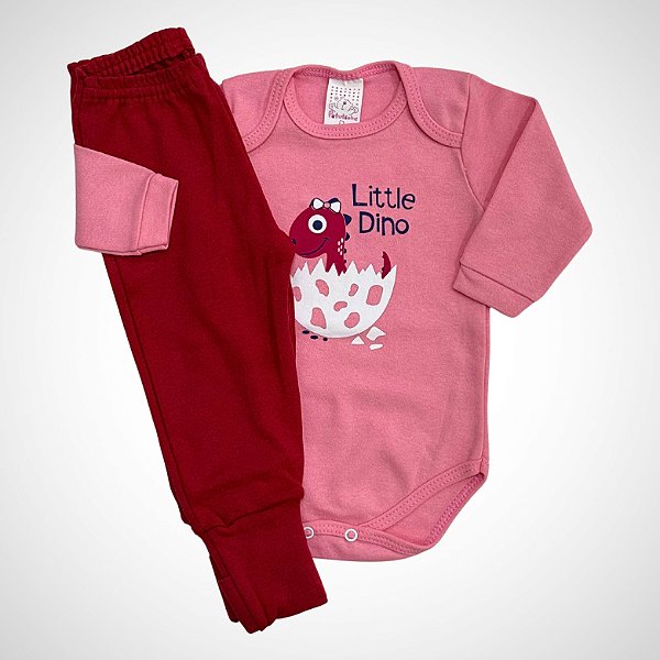 Conjunto Body Manga Longa + Calça Tamanho P Petutinha