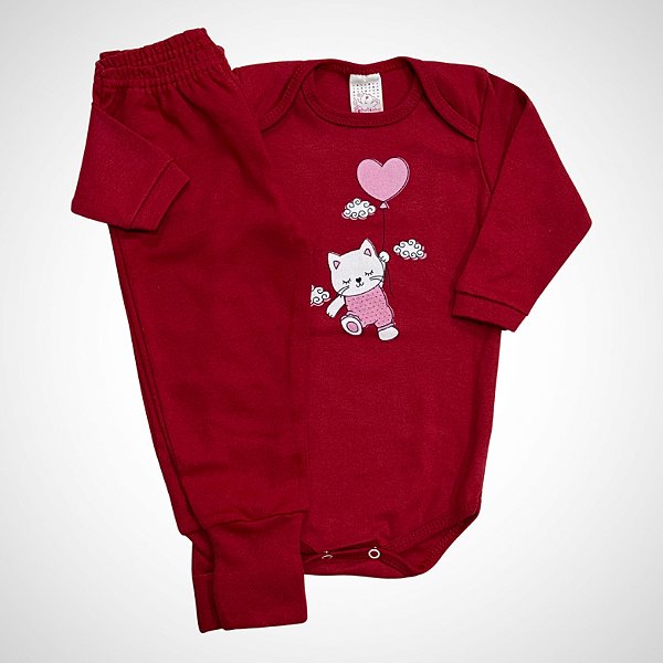 Conjunto Body Manga Curta e Longa + Calça Tamanho G Petutinha