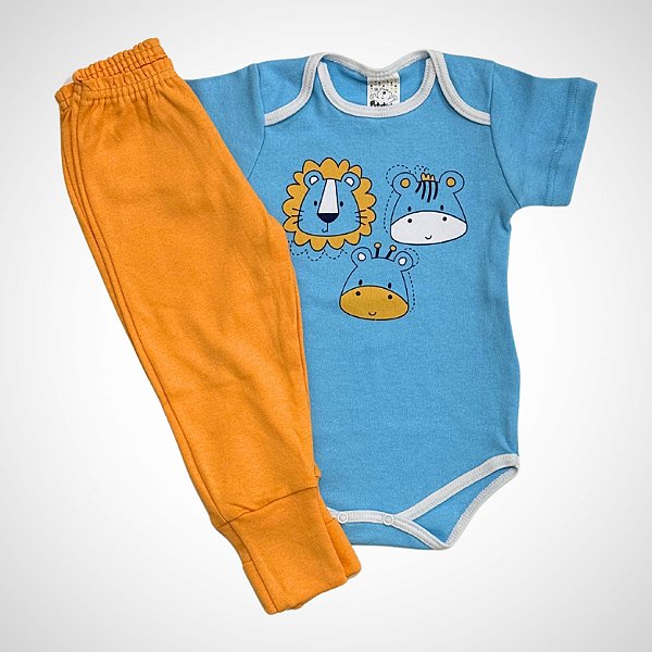 Conjunto Body Manga Curta + Calça Tamanho M Petutinha