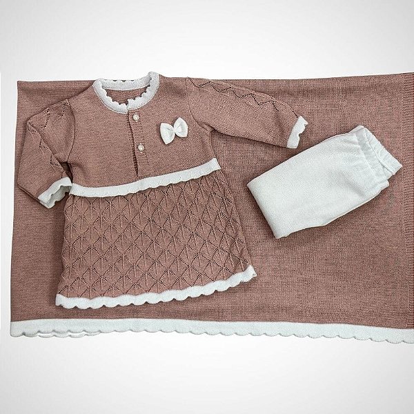 Saída Maternidade 3 peças Wendy Nude