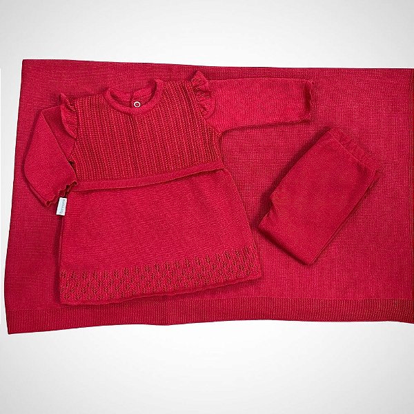 Saída Maternidade 3 peças Vitoria Vermelho