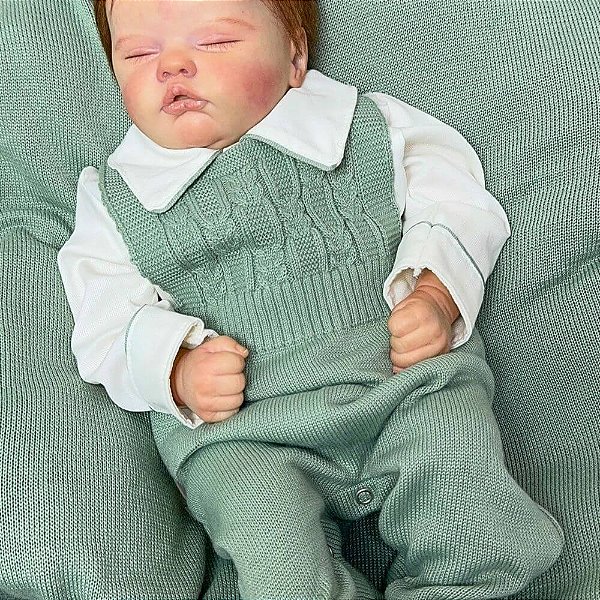 Saída Maternidade 3 peças Bernardo Verde Folha