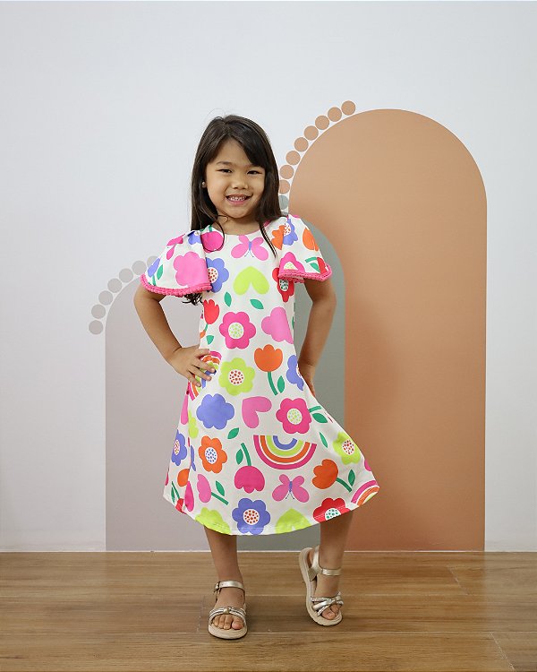 Vestido Arco - íris nuvem